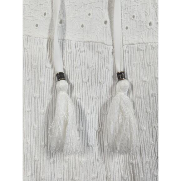 Kate & Sam Dress Womens Size Small S White Boho Hippie Prarie Summer Textured95 - Picture 11 of 16